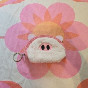 Kawaii Pink Plush Piggy Keychain/coin Purse